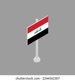 Illustration of Iraq flag Template