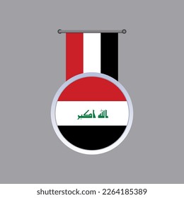 Illustration of Iraq flag Template
