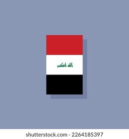 Illustration of Iraq flag Template
