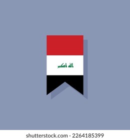 Illustration of Iraq flag Template