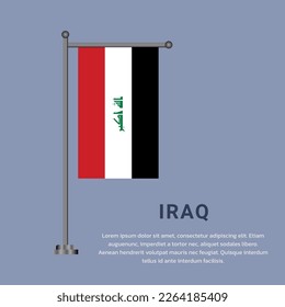 Illustration of Iraq flag Template