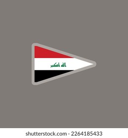 Illustration of Iraq flag Template