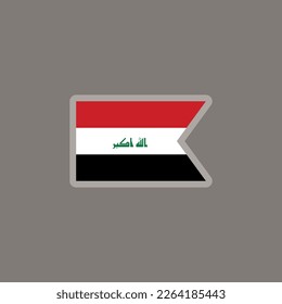 Illustration of Iraq flag Template