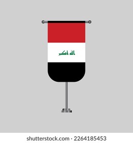 Illustration of Iraq flag Template