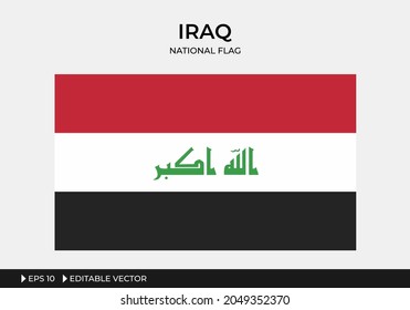 Illustration of Iraq National Flag