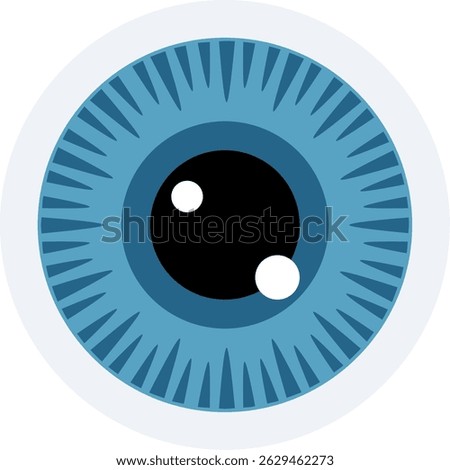Illustration of Iris Cornea Vision