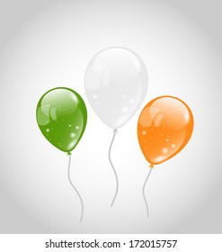 Illustration Irish colorful balloons for St. Patrick's Day - vector