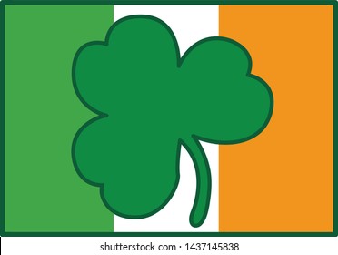 illustration of irish flag flat design