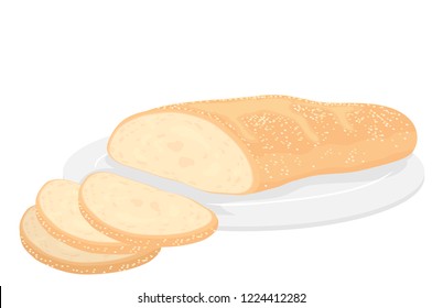 Illustration of Irish Soda Easter Bread on Plate