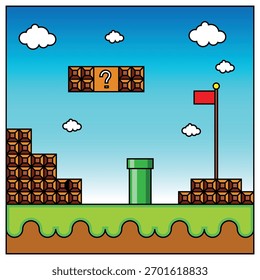 La ilustración del fondo del juego de la bandera de hierro