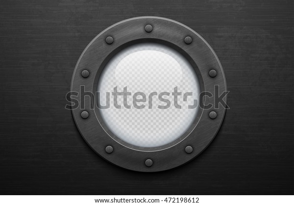 Illustration Iron Porthole Glass On Brushed Stock Vector (Royalty Free ...