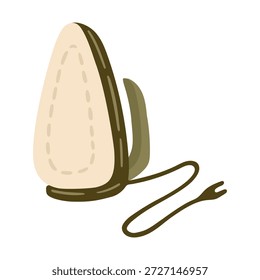 Ilustração de Ferro. Ferramenta de costura. Vetor.