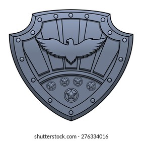 Illustration of the iron sign with eagle on shield