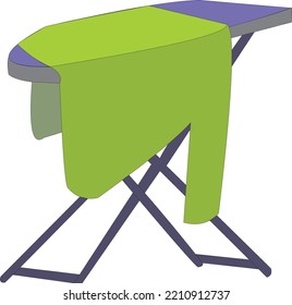 ilustración de una tabla de planchar, una tabla de planchar es una herramienta en forma de mesa para planchar esteras para hacer ropa limpia