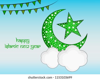 Illustration of Islamic New Year background