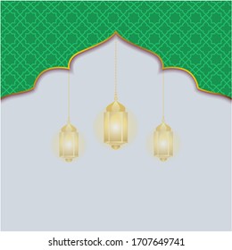 Illustration of Islamic Ramadan background with luminous lights, suitable for ceremonial wallpaper or poster