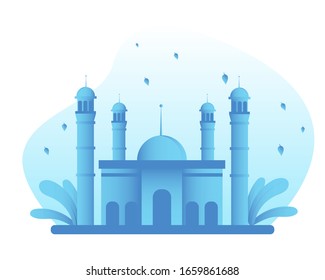 Illustration of Islamic Ramadhan theme mosque. vector design