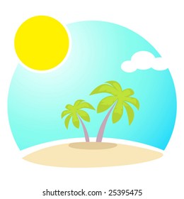 illustration of island for design