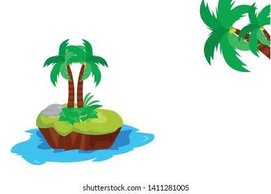 illustration island templates background vector