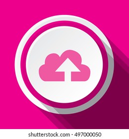 An Illustration of an Isloated Icon - Cloud Upload