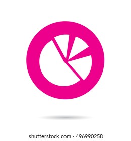 An Illustration of an Isloated Icon - Pie Chart