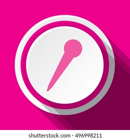 An Illustration of an Isloated Icon - Pointed Microphone