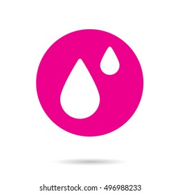 An Illustration of an Isloated Icon - Raindrops