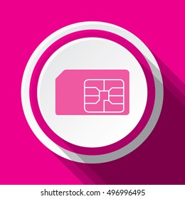 An Illustration of an Isloated Icon - SIM Card