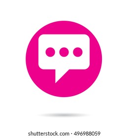 An Illustration of an Isloated Icon - Speech Bubble