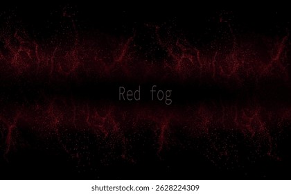 Ilustração com padrão caótico vermelho abstrato isolado sobre fundo preto
