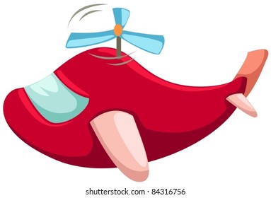 illustration of isolated airplane on white background
