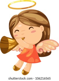 illustration isolated ALPHABET LETTER A-Angel .vector
