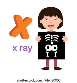 Illustration Isolated Alphabet Letter X X-ray,.vector