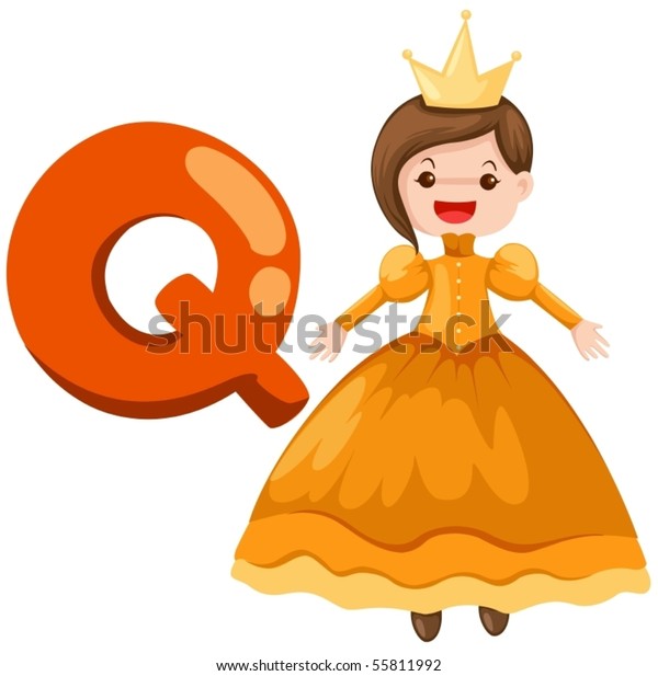 Download Illustration Isolated Alphabet Q Queen On Stock Vector ...