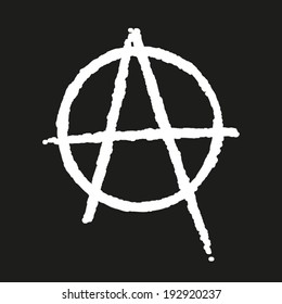 Illustration of an isolated anarchy icon