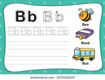Illustration Isolated Animal Alphabet Letter B