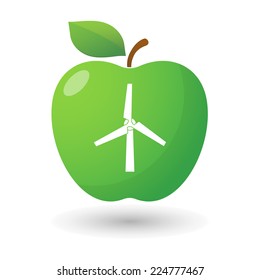 illustration of an isolated apple icon with a propeller