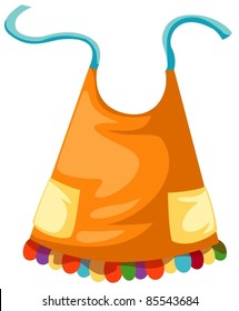 illustration of isolated apron on white background