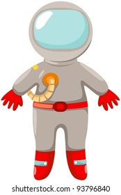 illustration of isolated astronaut cloth on white background