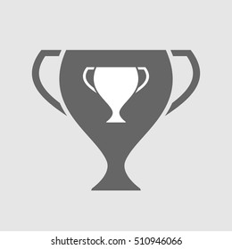 Illustration of an isolated award cup vector icon with  an award cup