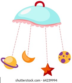 illustration of isolated baby wind chime on white background