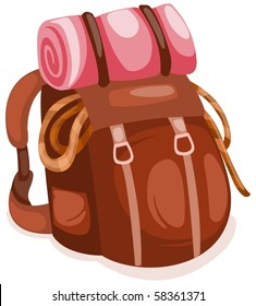 illustration of isolated a backpack on white background