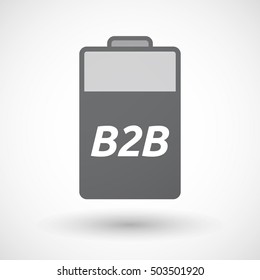 Illustration of an isolated battery icon with    the text B2B