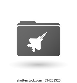 Illustration of an isolated binder with a combat plane