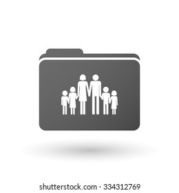 Illustration of an isolated binder with a large family  pictogram