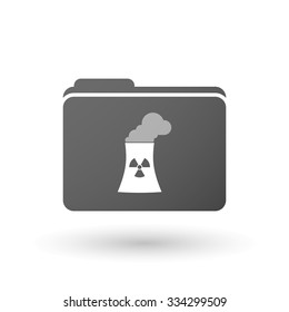 Illustration of an isolated binder with a nuclear power station