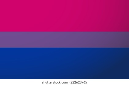 Illustration of an isolated bisexual flag