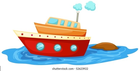 illustration of isolated boat on white background