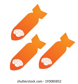 Illustration of an isolated bombs icon