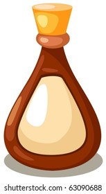 illustration of isolated of bottle of soft drink on white background